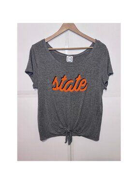 Kickoff Couture "State" Size L Tee w/Front Tie